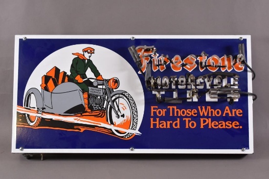 Fantasy Firestone Motorcycle Tire Neon Sign