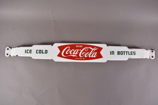 Drink Coca-Cola in Fish Tail Logo Porcelain Push