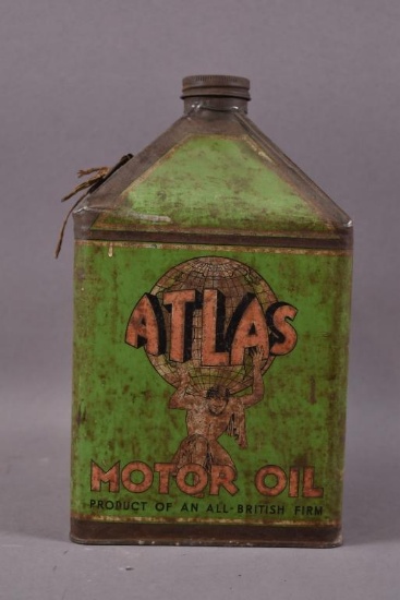 Atlas Motor Oil w/ Logo Square One Gallon Can