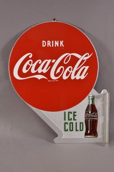 Drink Coca-Cola w/ Bottle Metal Sign
