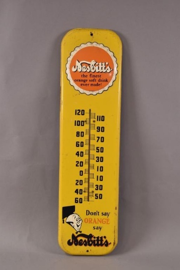 Nesbitt's Orange Soda Metal Thermometer