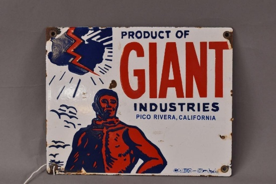 Product of Giant Industries Porcelain Sign