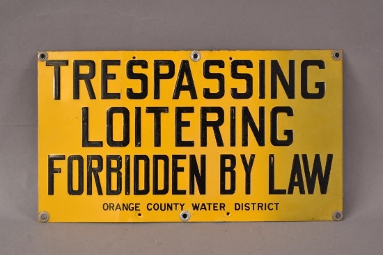 Orange County Trespassing Metal Sign