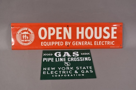 NY Gas & Open House Metal Signs