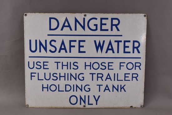 Danger Unsafe Water Porcelain Sign