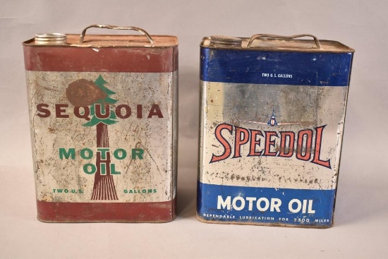 Speedol & Sequoia Two Gallon Metal Cans