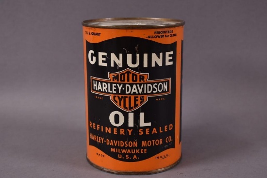 Harley Davidson Motor Oil Quart Metal Can