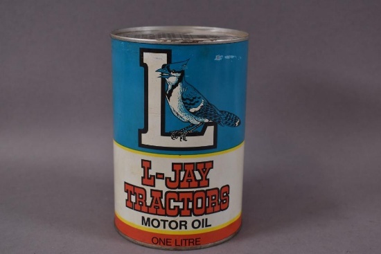 L-Jay Tractor Motor OIl w/Logo Metal Can
