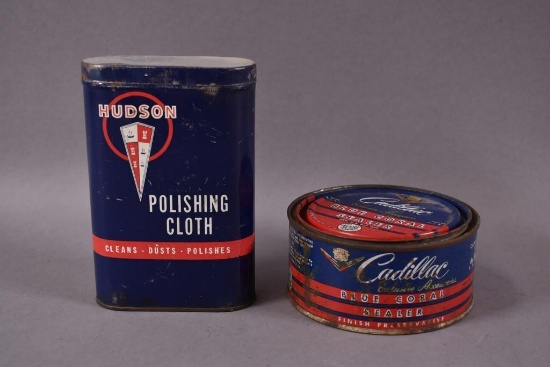 Cadillac Polish & Hudson Polishing Cloth Can