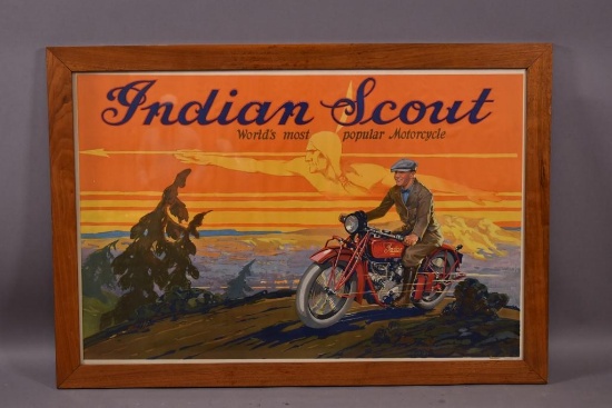 Original Indian Scout Motorcycle Poster