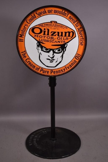 Oilzum Motor Oils & Lubricants Porcelain Sign TAC