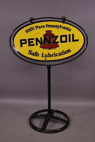Pennzoil w/ Red Bell Safe Lubrication Sign (TAC)