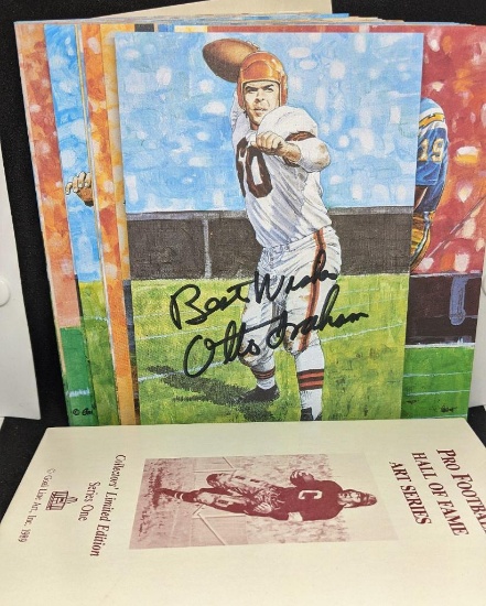 NFL Football Hall of Fame Series 1 Set w/ Otto Graham Autograph