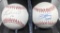 Orlando Cepeda & Jim Palmer Autographed MLB Baseballs Lot of 2