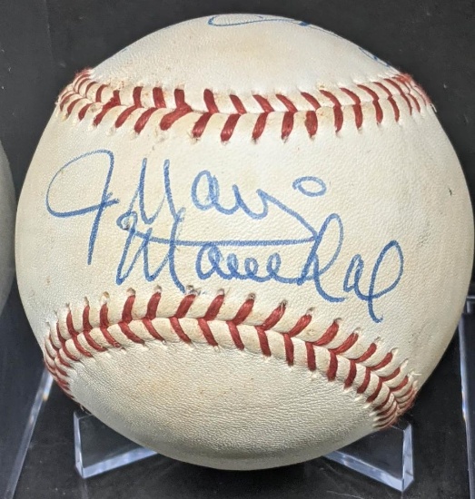 Juan Marichal Autographed MLB Tigers Baseball w/ Others Foster Bert