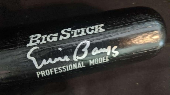 Ernie Banks Chicago Cubs MLB Autographed Baseball Bat JSA Certified