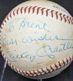 Autographed Mickey Mantle Whitey Ford MLB Baseball Dual Auto