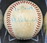 Carl Yastrzemski & Dusty Baker Autographed MLB Baseball