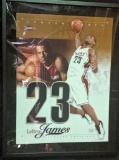 Lebron James Upper Deck Framed Autographed NBA Basketball Poster/Photo w/ Numbers COA ROOKIE