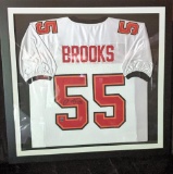 Derrick Brooks Tampa Bay Bucs Autographed NFL Football Jersey Framed Authentic