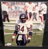 Walter Payton Autographed 8x10 Color Photo Chicago Bears JSA Certified