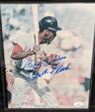 Curt Flood St. Louis Cardinals Autographed MLB Baseball 8x10 Color Photo JSA Certified