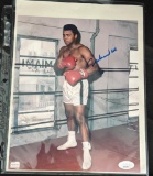 Rare Muhammad Ali Autographed Boxing Pose Photo 8x10 JSA Certified