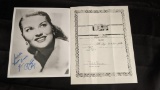 Patti Page Autographed 8x10 Black & White Photo w/ COA