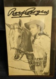 Roy Rogers Autographed Card Black/White w/ Trigger