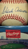 Autographed HOF Hank Aaron MLB Baseball HOF ATLANTA BRAVES