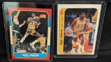 1986 Fleer Magic Johnson NBA Cards Regular & Sticker Lot of 2