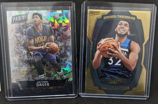 Karl Anthony Towns & Anthony Davis #d Panini Cards to 25