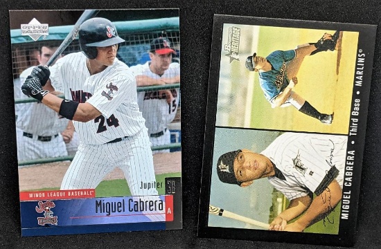 2003 Upper Deck & Bowman Heritage Black Miguel Cabrera MLB Rookie Cards NrMint/MINT