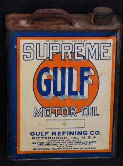 Gulf Supreme Motor Oil Can