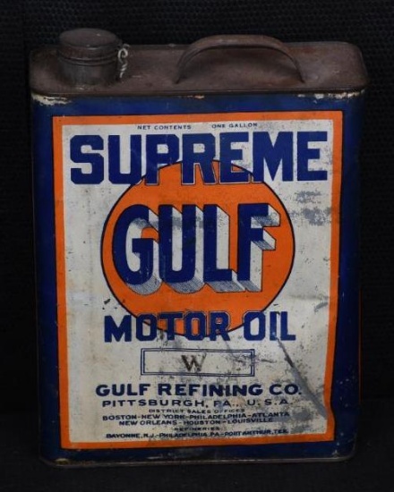 Gulf Supreme Motor Oil Can