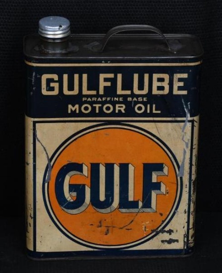 Gulf Gulflube Motor Oil Can