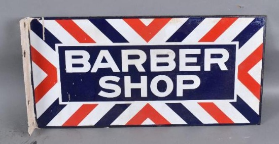 Barber Shop Porcelain Flange Sign