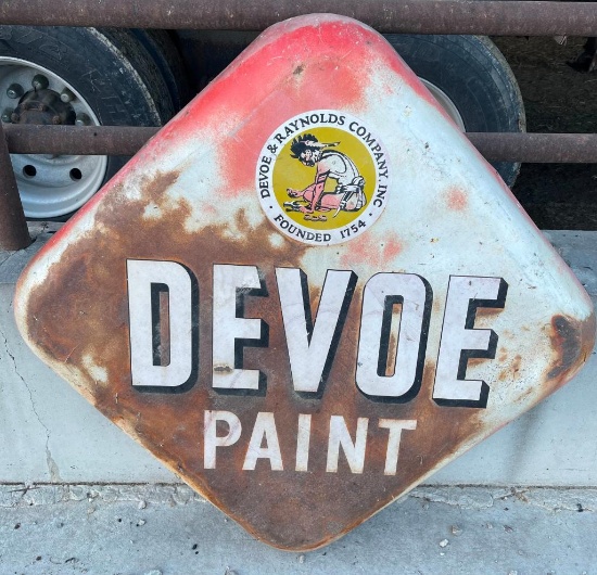 Devoe Paint Diamond Metal Sign