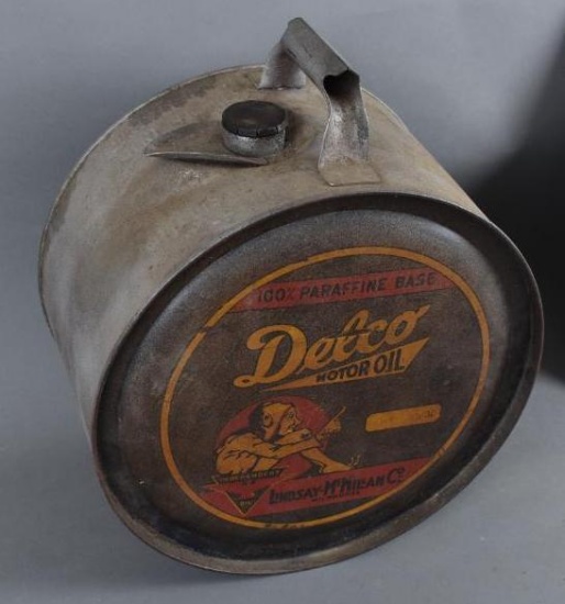 Delco Motor Oil Five Gallon Rocker Can