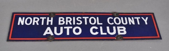 North Bristol County Auto Club Porcelain Sign