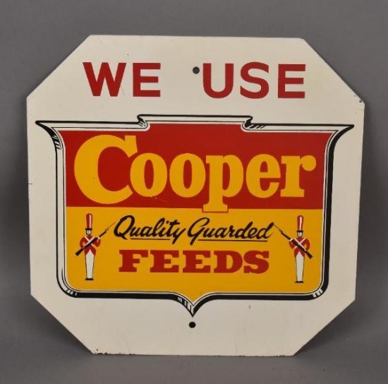 We Use Cooper Quality Guarded Feeds Metal Sign