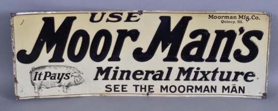 Use Moor Man's Mineral Mixture w/Hog Logo Metal Sign