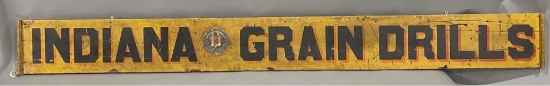 Rude Bros. Indiana Grain Drill w/Logo Wood Sign