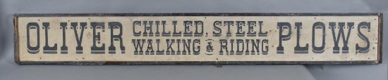 Oliver Chilled Steel Walking & Riding Plows Wood Sign