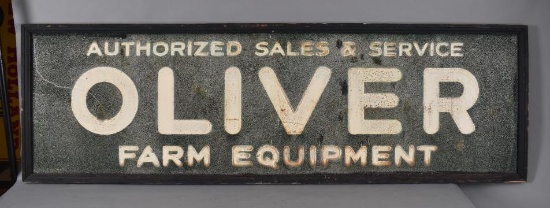 Oliver Farm Equipment Tin Smaltz Sign