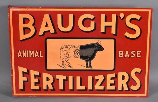 Baugh's Animal Base Fertilizers w/Logo Metal Flange Sign