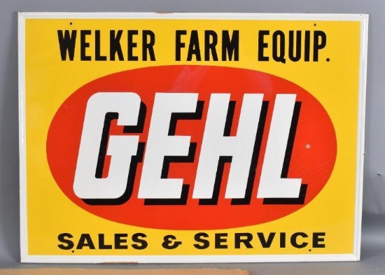 Gehl Sales & Service Metal Sign NOS