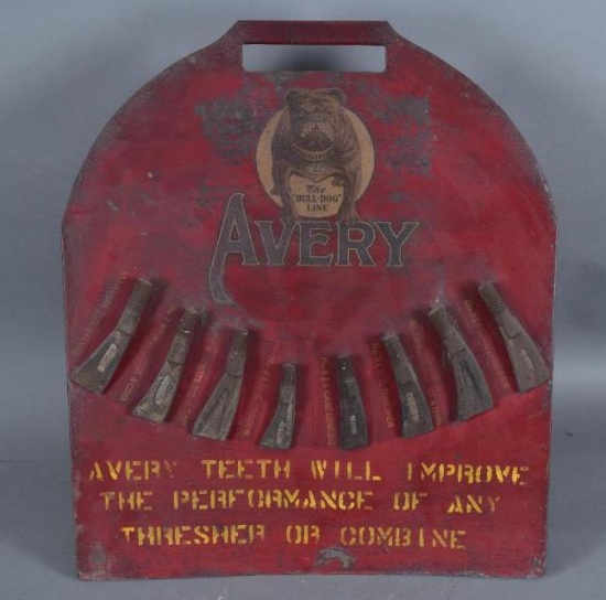Avery Thresher or Combine Teeth Metal Display Sign