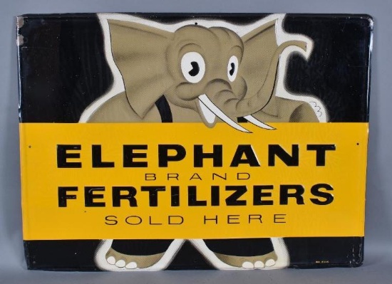 Elephant Brand Fertilizer Sold Here w/Logo Metal Sign