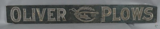 Olive Plows with Chilled Plow Logo Smaltz Painted Wood Sign (Larger)